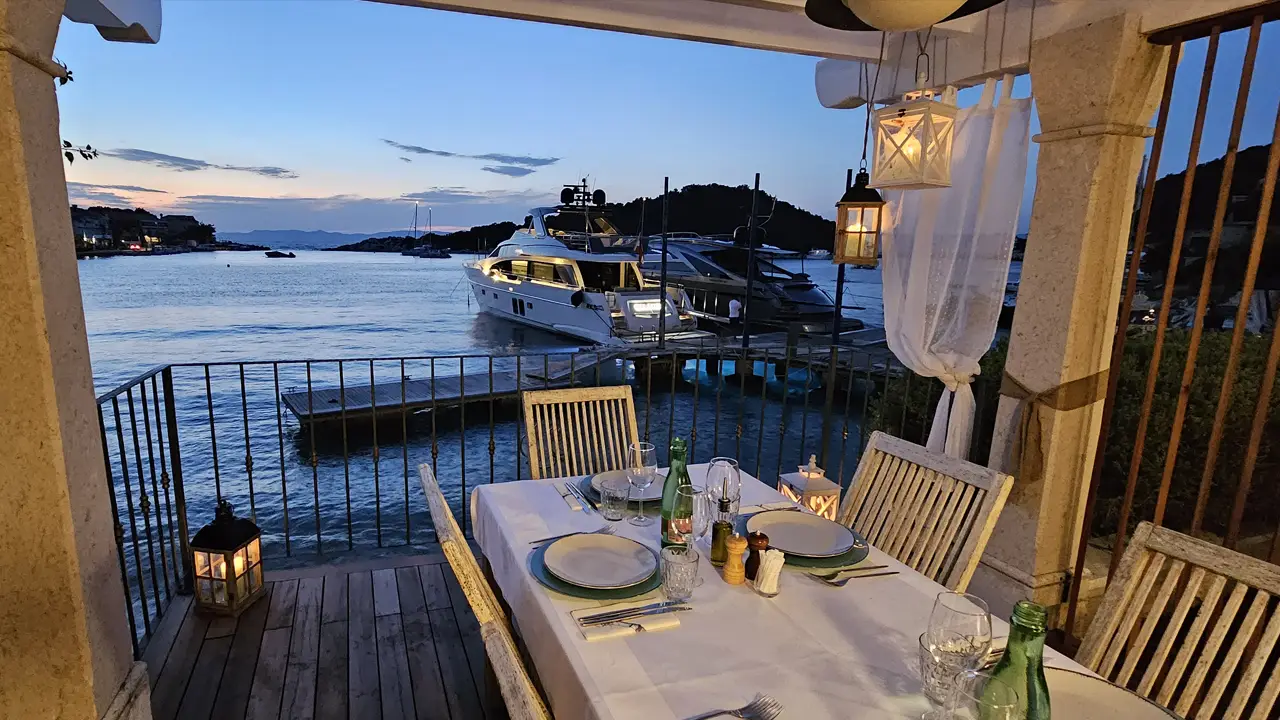Dinner setup at Augusta Insula