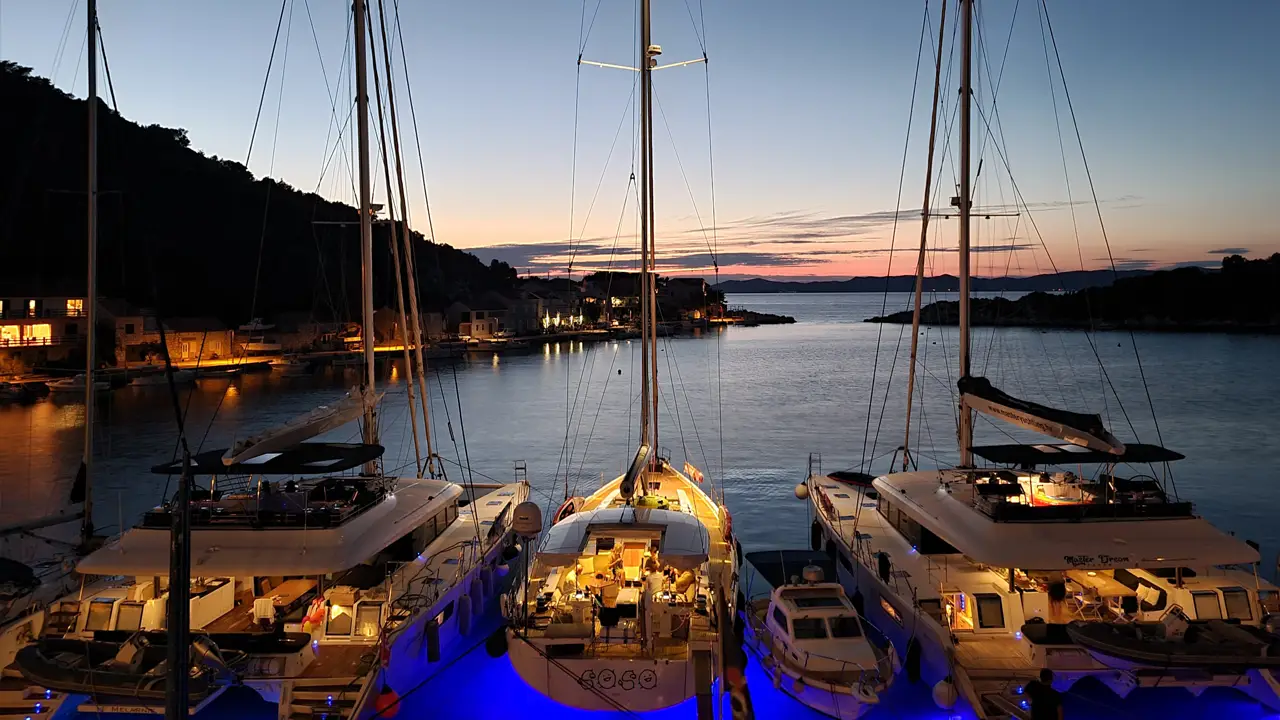 Lastovo berth at night, scene 3